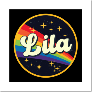 Lila // Rainbow In Space Vintage Style Posters and Art